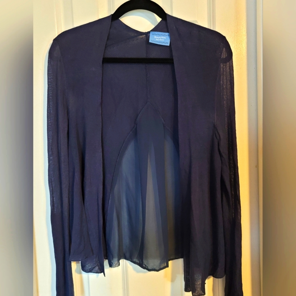 Simply Vera Wang Ladies Cardigan in Navy Blue size PM